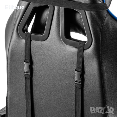 Геймърски стол с поставка за крака - подходящ за деца и тинейджъри- черно-син, снимка 13 - Друга електроника - 53242839