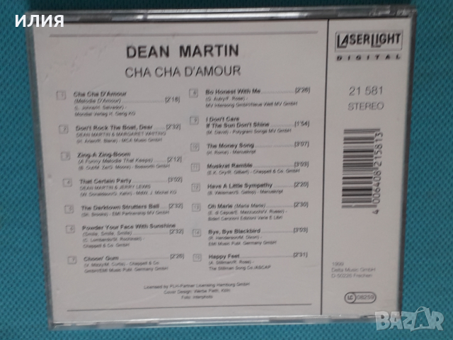 Dean Martin – 1999 - Cha Cha De Amor(Ballad, Vocal), снимка 5 - CD дискове - 45055951