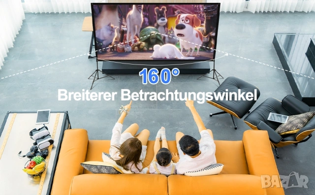 Преносим екран за проектор VISULAPEX 120" 4K със стойка и чанта , снимка 11 - Плейъри, домашно кино, прожектори - 53383013