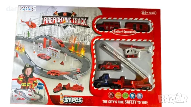 Състезателен пожарникарски комплект Firefighting Track – 31 части, снимка 5 - Други - 48264179