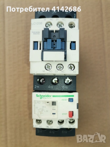Контактор Schneider  LC1D38 и термична защита TeSys LRD 32
