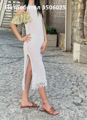 Продавам дълга плетена рокля , снимка 3 - Рокли - 51799620
