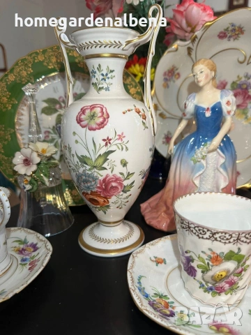 Колекционерска Ваза Spode "Chatsworth" | Cabinet Collection | 25 см, снимка 6 - Вази - 54212206