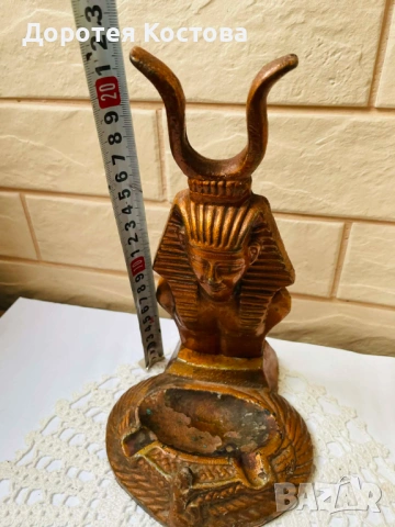 Красив меден пепелник Египет, закупен от Англия, снимка 4 - Антикварни и старинни предмети - 53626885