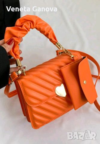 Модерна чантичка в оранжево или розово , снимка 9 - Чанти - 45543579