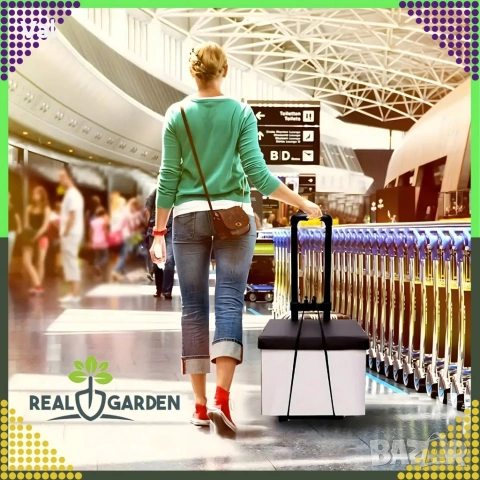 Сгъваема транспортна количка - С телескопична дръжка, товароносимост 40 кг, снимка 5 - Други инструменти - 53796558