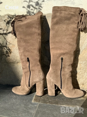 Дамски ботуши DARIS,естествен велур, снимка 6 - Дамски ботуши - 52178748
