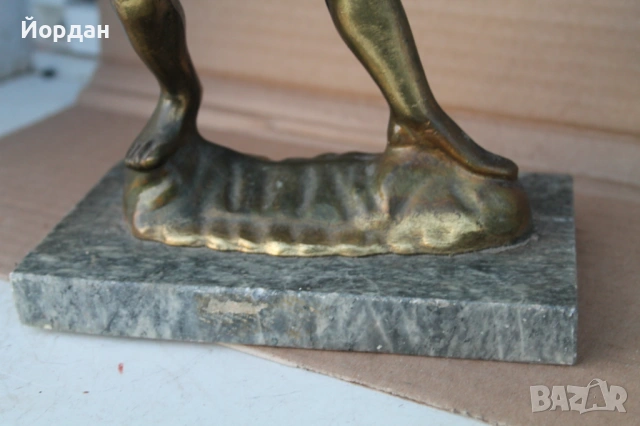 Бронзова фигурка ''Римски войник '', снимка 6 - Колекции - 53711136