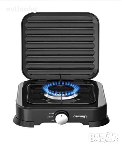Газов единичен котлон с капак Rosberg, 30mbar\2.2kWh, снимка 2 - Газови котлони - 54100908