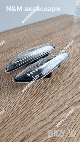 Кристални динамични LED мигачи за BMW – динамични LED мигачи за БМВ калници, снимка 5 - Аксесоари и консумативи - 43544228