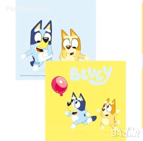 Салфетки Блуи и Бинго Bluey, 20 броя 9915379, снимка 3 - Декорация - 46648861