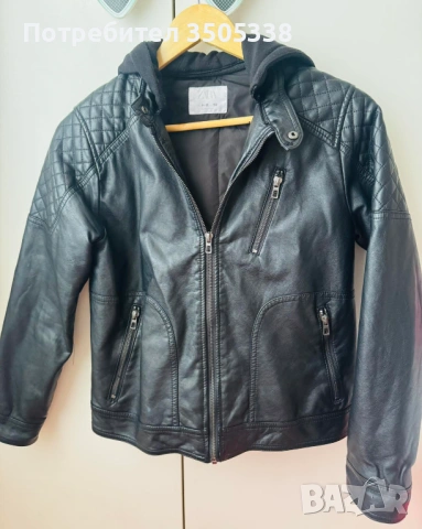 Кожено яке Zara за момиче 11–12 г. (152 см) – еко кожа