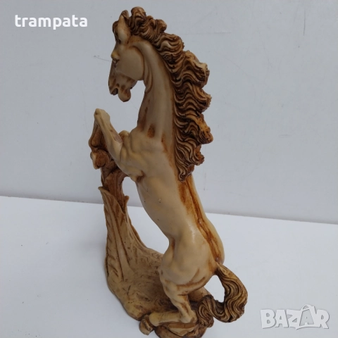 НАЙ ДОБРАТА ОФЕРТА Стара фигура на кон от алабастър, снимка 4 - Антикварни и старинни предмети - 52637659