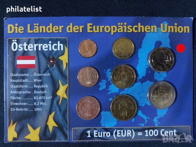 Австрия 2006-2011 - Евро сет - комплектна серия от 1 цент до 2 евро, снимка 1 - Нумизматика и бонистика - 46685449