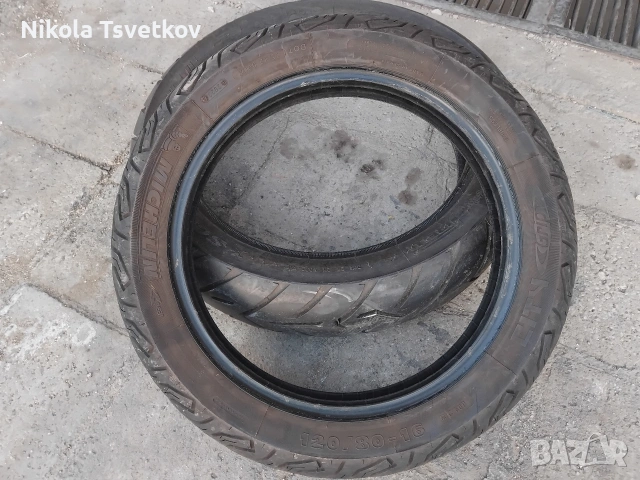 120/80-16 Michelin, снимка 2 - Гуми и джанти - 53862862