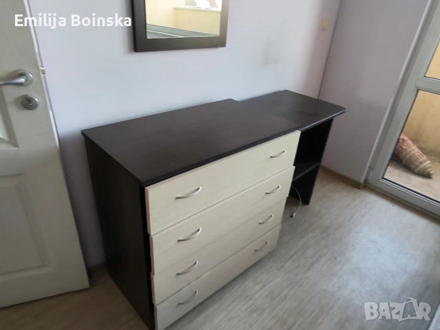 Спален комплект – легло, гардероб, скрин, нощни шкафчета, бюро, снимка 13 - Спални и легла - 53679461