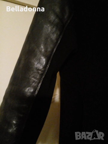 Rick Owens палто - вълна, кашмир, кожа - обличано веднъж!, снимка 4 - Палта, манта - 52210668