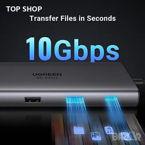 Нова USB C докинг станция с 4K60Hz HDMI USB-C и USB-A портове, снимка 4 - Друга електроника - 49498023