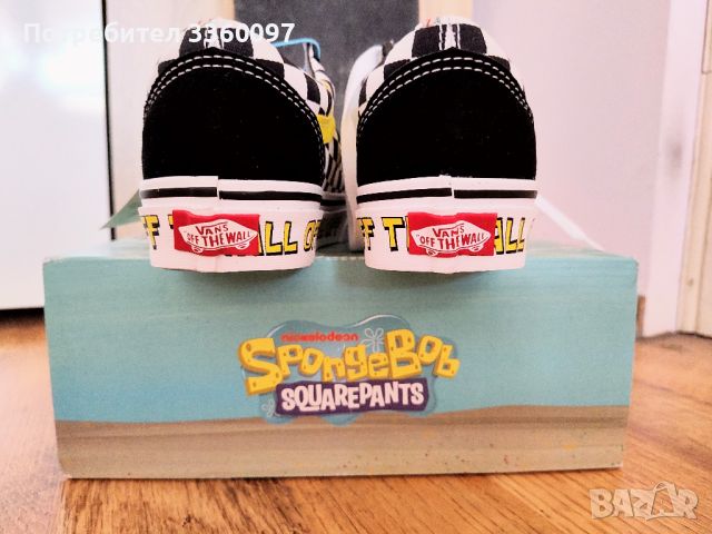 Детски кецове - Vans Old Skool x Sponge Bob - Чисто нови, снимка 9 - Детски маратонки - 45128042