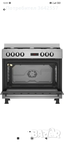 Комбинирана фурна Беко с газови котлони, снимка 3 - Печки, фурни - 53408939