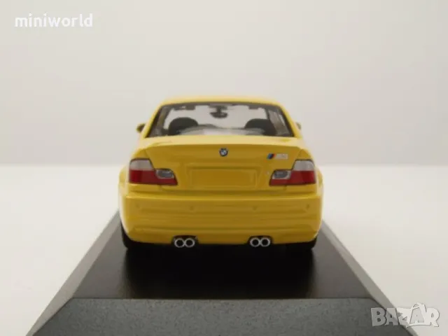 BMW M3 E46 Coupe 2001 - мащаб 1:43 на Maxichamps моделът е нов в PVC дисплей-кейс, снимка 7 - Колекции - 49565307