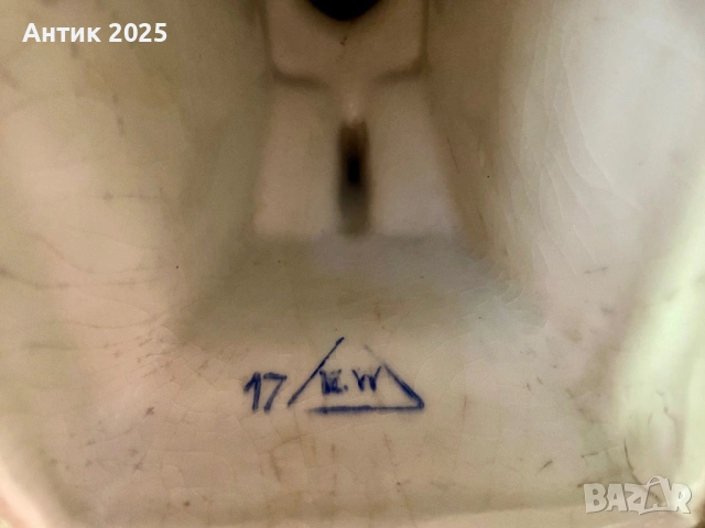 Cassolette (baguier) Арт Деко от белгийска фаянсова керамика Wasmuël, ок. 1920 г., снимка 7 - Антикварни и старинни предмети - 53368297