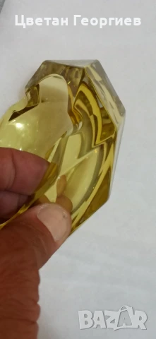 пепелник от кристално цветно стъкло, снимка 3 - Антикварни и старинни предмети - 50999064