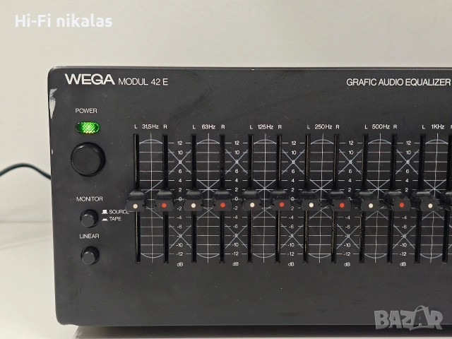 ретро EQ Hi-Fi графичен стерео еквалайзер WEGA MODUL 42 E, снимка 2 - Еквалайзери - 53811213