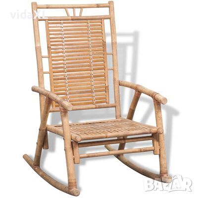 vidaXL Люлеещ се стол, бамбук（SKU:41894, снимка 1