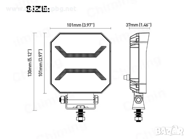 LED диодна лампа халоген бяла светлина + бял или жълт габарит 12V/24V, снимка 3 - Аксесоари и консумативи - 48451296