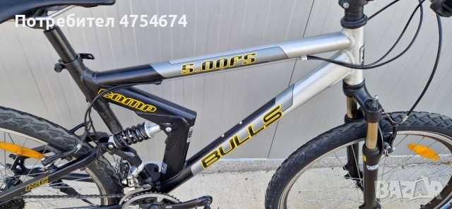 Алуминиев велосипед BULLS колело 26", снимка 4 - Велосипеди - 53808326