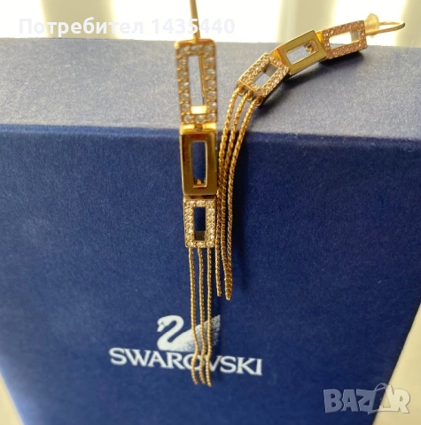  Обеци Swarovski, снимка 2 - Обеци - 53757734