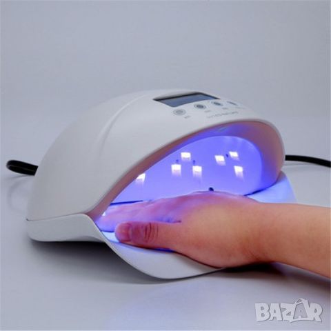 Професионална UV лампа 50 W двуцветна светодиодна лампа за нокти Gel Polish Lampa Nail Auto Timer, снимка 5 - Продукти за маникюр - 46410941