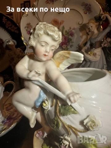 Sitzendorf Germany  Circa 1904 - “Вазата с херувима” Код P2179, снимка 14 - Колекции - 54170152