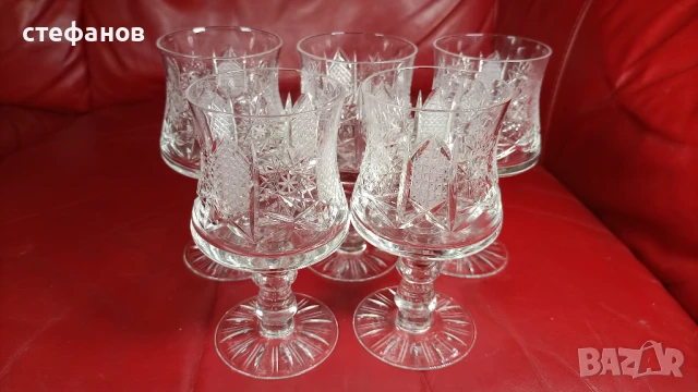 Кристални чаши, Ропотамо, за алкохол, 5 бр, снимка 3 - Чаши - 51332006