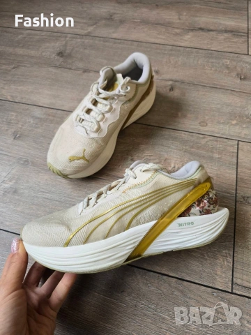Оригинални маратонки PUMA x Frida Kahlo Nitro Running Shoes Beige/Gold., снимка 12 - Маратонки - 53094883