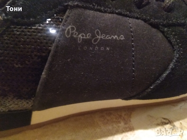 PEPE JEANS LONDON Оригинал Нови Дамски Маратонки Изцяло от Натурален Велур 39, снимка 14 - Маратонки - 52667840