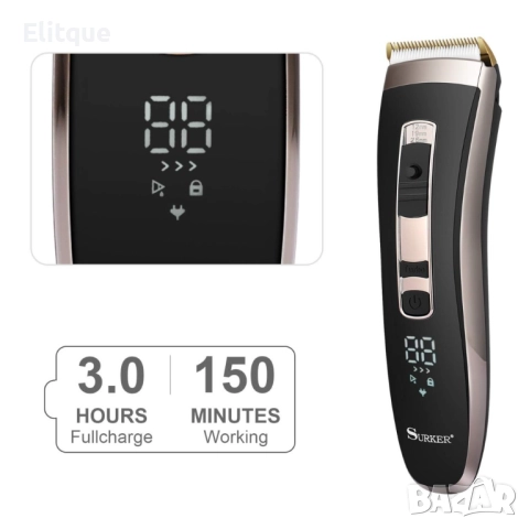 Машинка за подстригване на коса с керамично–титаниево острие и дисплей SHAV20, снимка 2 - Машинки за подстригване - 52807061