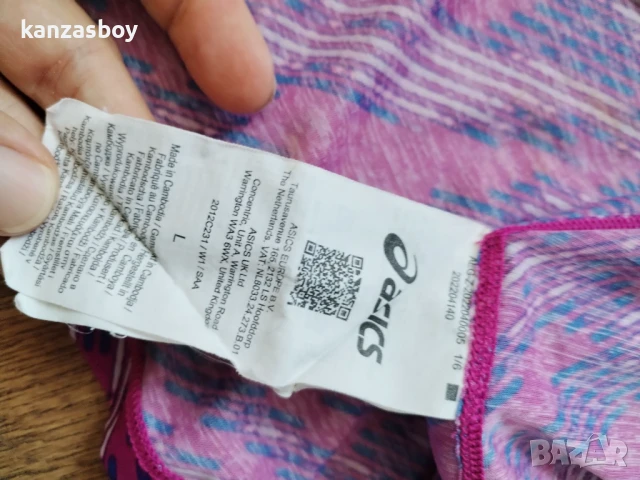 asics - страхотна дамска тениска КАТО НОВА Л, снимка 10 - Тениски - 50951938