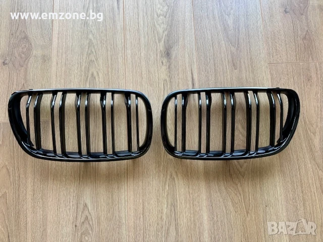 Решетки Бъбреци за БМВ BMW X3 E83 2007-2010 Черен Гланц Двойни, снимка 2 - Аксесоари и консумативи - 50559367