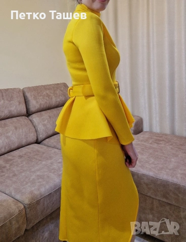 Ефектна рокля с пеплум и колан, снимка 5 - Рокли - 53818035