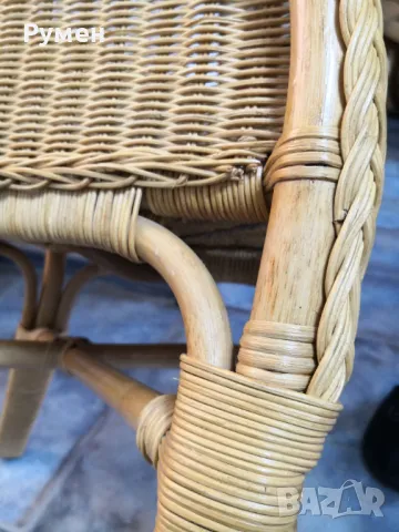 Кресло от ракита и бамбук , снимка 5 - Столове - 50417976