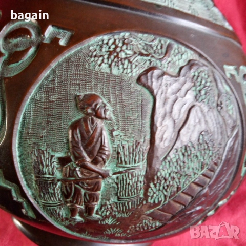 Уникален бронзов съд., снимка 5 - Антикварни и старинни предмети - 53757962