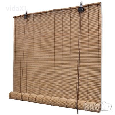vidaXL Бамбукова ролетна щора, 150x160 см, кафява(SKU:245812, снимка 1 - Щори - 45169371