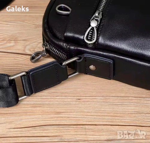 Мъжка елегантна, черна бутикова чанта /Селектирана естест. кожа -7% Промоция!, снимка 9 - Чанти - 53246669