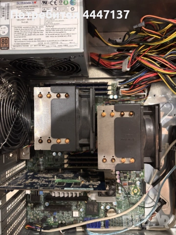 Продавам работна станция Supermicro 2 CPU Xeon X5670 48GB RAM, Quadro NVS295, SSD Intel 180GB, снимка 10 - Работни компютри - 53995298