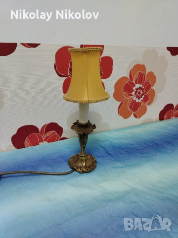 бронзова лампа с шапка