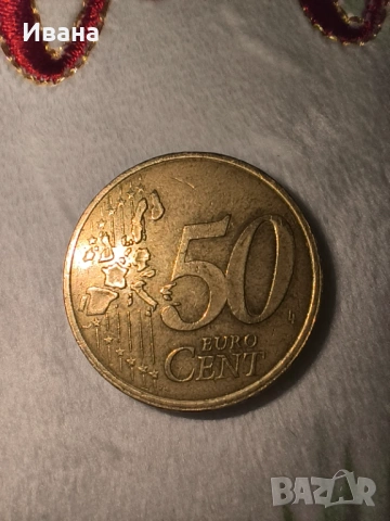 Гръцка монета евро 50 цент 1999, снимка 2 - Нумизматика и бонистика - 53235602