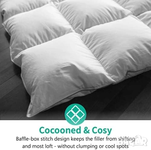 220x240см Премиум Зимна Завивка от Естествен Гъши Пух (2000гр), APSMILE, снимка 7 - Олекотени завивки и одеяла - 52450927