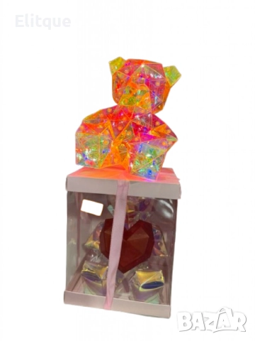 Светещо коледно мече с ефектен дизайн – празнична магия в кутия, снимка 8 - Подаръци за жени - 52832175